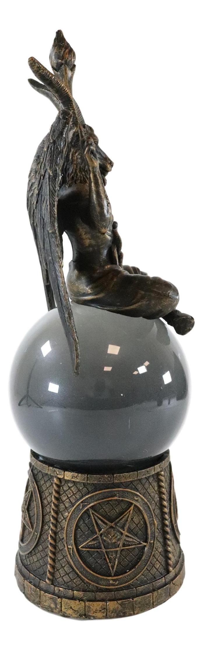 Pentagram Sigil Sabbatic Goat Baphomet Skull Black Sandstorm Gazing Ball