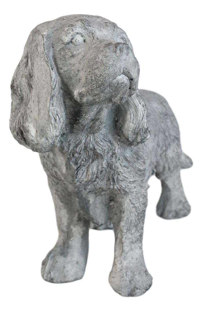 Pet Cavalier King Charles Spaniel Dog Breed Faux Stone MGO Garden Statue 16"L