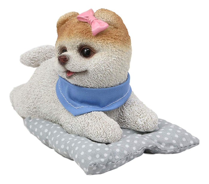 Pillow Boo The World's Cutest Pomeranian Dog Statue Pet Pal Dogs Collectible