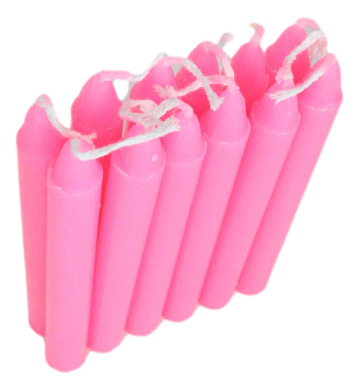 Pink Love Friendship Pack Of 12 Wicca Occult Witch Ritual Spell Chime Candles