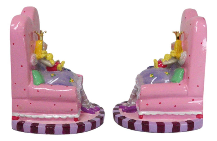 Pink Whimsical Fairy Queen Sitting On Giant Sofa Money Coin Savings Piggy Bank