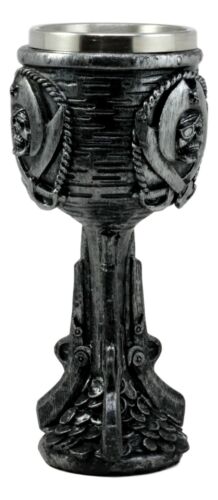 Pirate Captain Hook Skull Wine Goblet Gothic Rum Swig Drink Chalice Cup