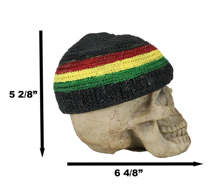 Positive Good Vibes Gypsy Rasta Skull With Beanie Hat Smoking Decorative Box