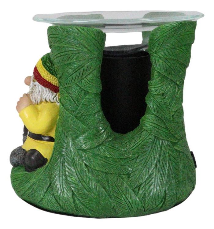 Positive Vibes Gypsy Rasta Gnome With Hat And Bong Electric Tart Oil Burner