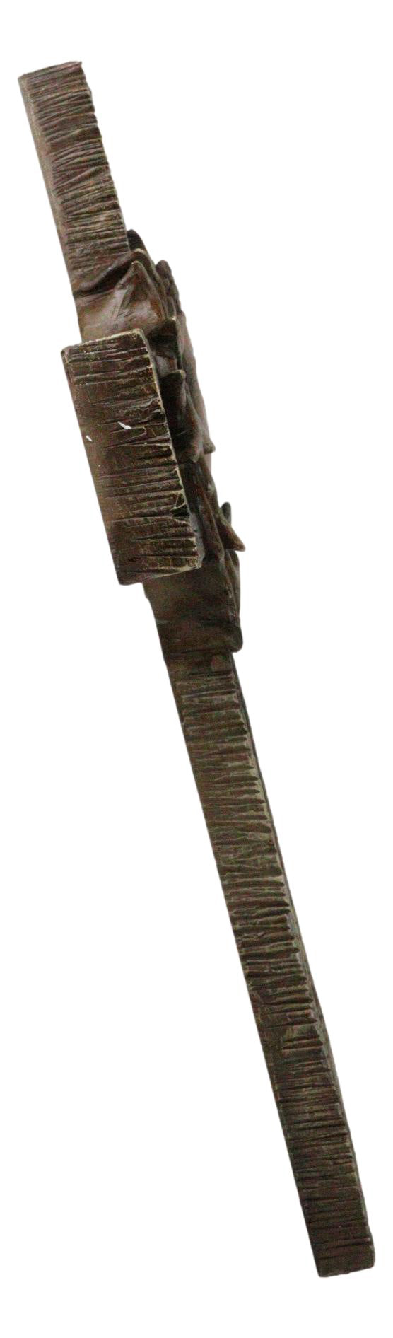 Praying Hands With Crown Of Thorns Faux Wooden Rustic Cutout Wall Cross