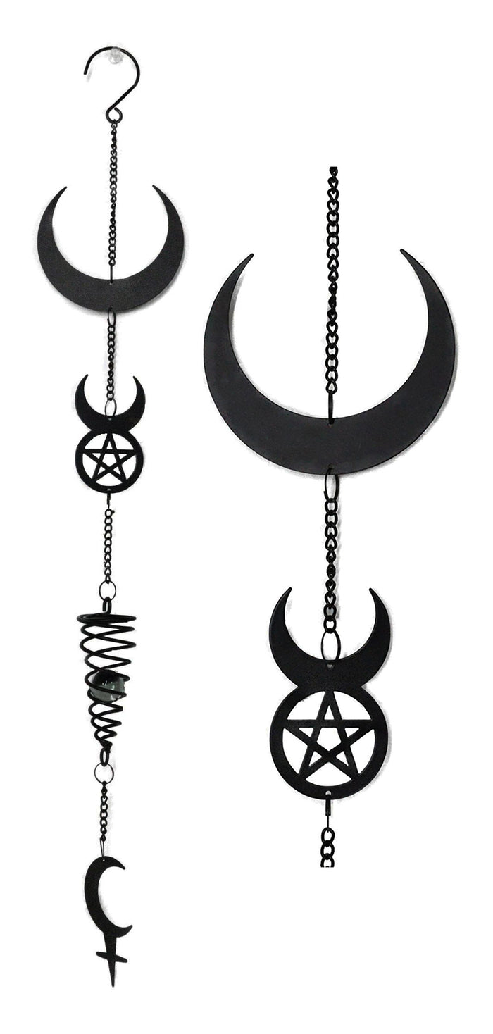 Primal Instincts Lilith Moon Astrology Pentagram Spiral Wall Hanging Decoration