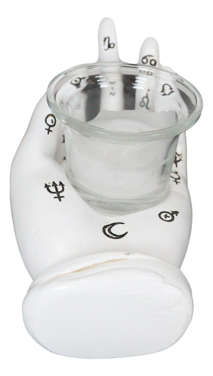 Psychic Fortune Teller Chirology Palmistry Hand Palm Votive Candle Holder Decor