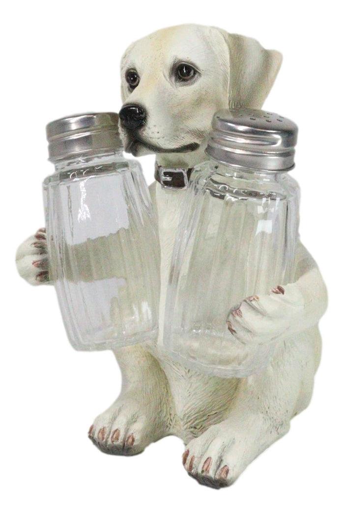 Pup And Spice Wide Eyed Cute Labrador Puppy Dog Glass Salt & Pepper Shakers Set