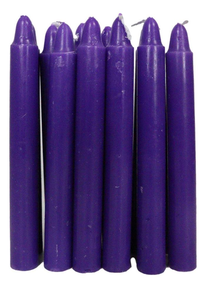 Purple Rich Prosperity Pack Of 12 Wicca Occult Witch Ritual Spell Chime Candles
