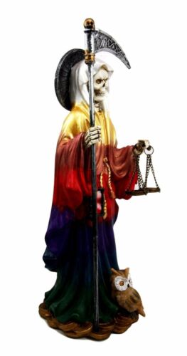 Rainbow Robe All Powerful Holy Death Santa Muerte Day Of The Dead Figurine