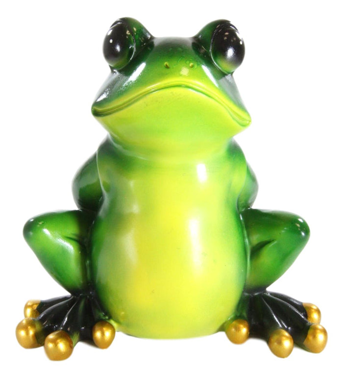 Rainforest Green Frog Grog Toad Piggybacking Wine Holder Caddy Figurine Decor