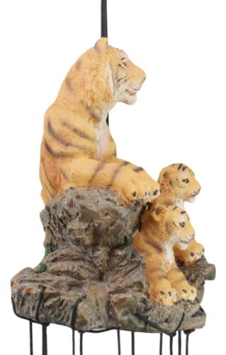Raja Bengal Tiger With Cubs Family Resonant Relaxing Wind Chime Garden Patio