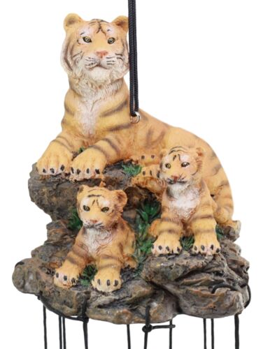 Raja Bengal Tiger With Cubs Family Resonant Relaxing Wind Chime Garden Patio