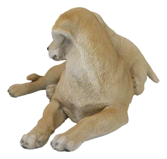 Realistic Adorable Labrador Puppy Dog Cuddling With Its Mother Family Figurine