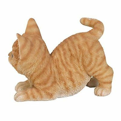 Realistic And Playful Orange Tabby Kitten Collectible Figurine 8" Tall Cat