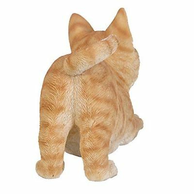 Realistic And Playful Orange Tabby Kitten Collectible Figurine 8" Tall Cat