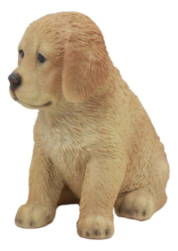 Realistic Lifelike Fawn Golden Retriever Puppy Figurine 6.5"Tall Animal Dog