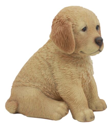 Realistic Lifelike Fawn Golden Retriever Puppy Figurine 6.5"Tall Animal Dog