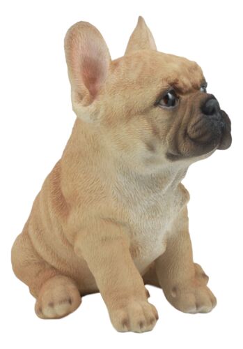Realistic Lifelike French Bulldog Puppy Statue 6"H Cute Frenchie Dog Figurine