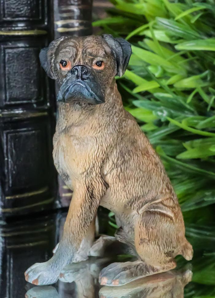 Realistic Pet Pal Adorable Sitting Brindle Boxer Dog Dollhouse Mini Figurine Realistic Pet Pal Adorable Sitting Brindle Boxer Dog Dollhouse Mini Figurine