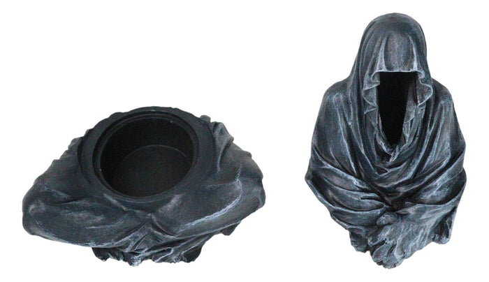 Reaper Of Souls Grim Reaper In Hooded Cloak Backflow Incense Cone Burner Statue