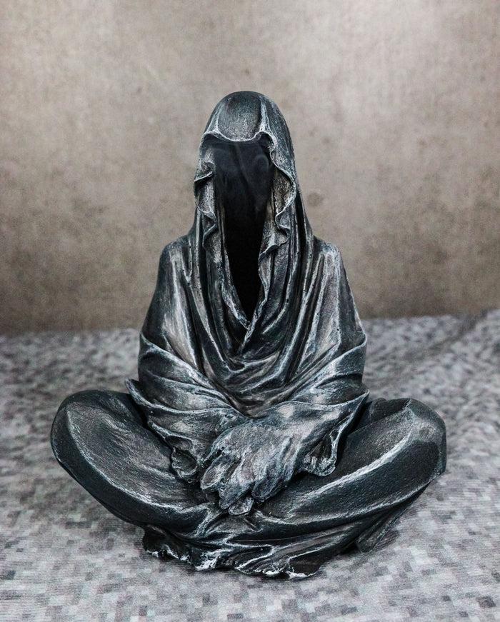 Reaper of Souls Grim Reaper In Hooded Cloak Backflow Incense Cone Burner Statue
