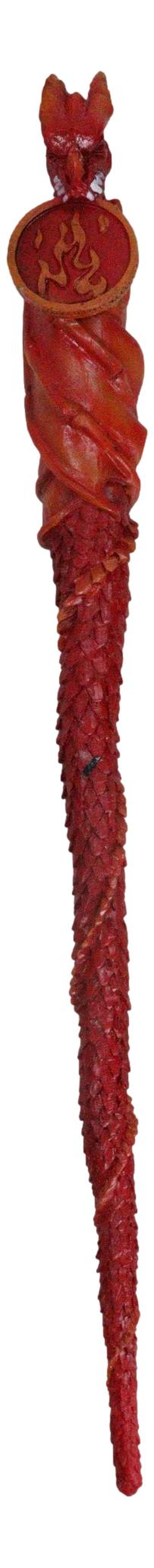 Red Fire Flamethrower Drake Elemental Dragon Fantasy Cosplay Magic Wand 14" L