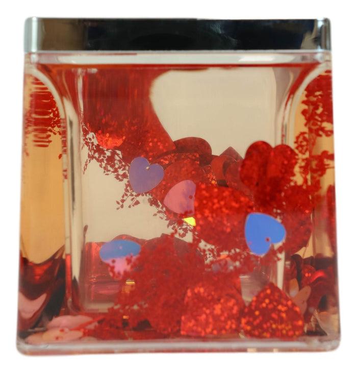 Red Pink Valentine Hearts 5 Piece Chic Bathroom Vanity Accessories Gift Set