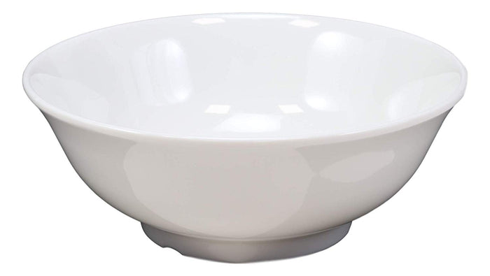 Restaurant Supply Contemporary Round White Jade Melamine Large Soup Bowls Set 2