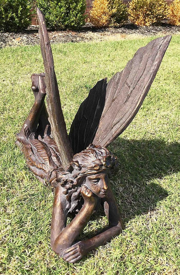 Resting Beautiful Queen Fairy Statue Elegant Home Garden Outdoor Decor Figurine