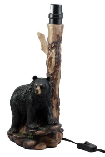 Roaming Forest North American Black Bear Desktop Table Lamp Decor Figurine 20"H