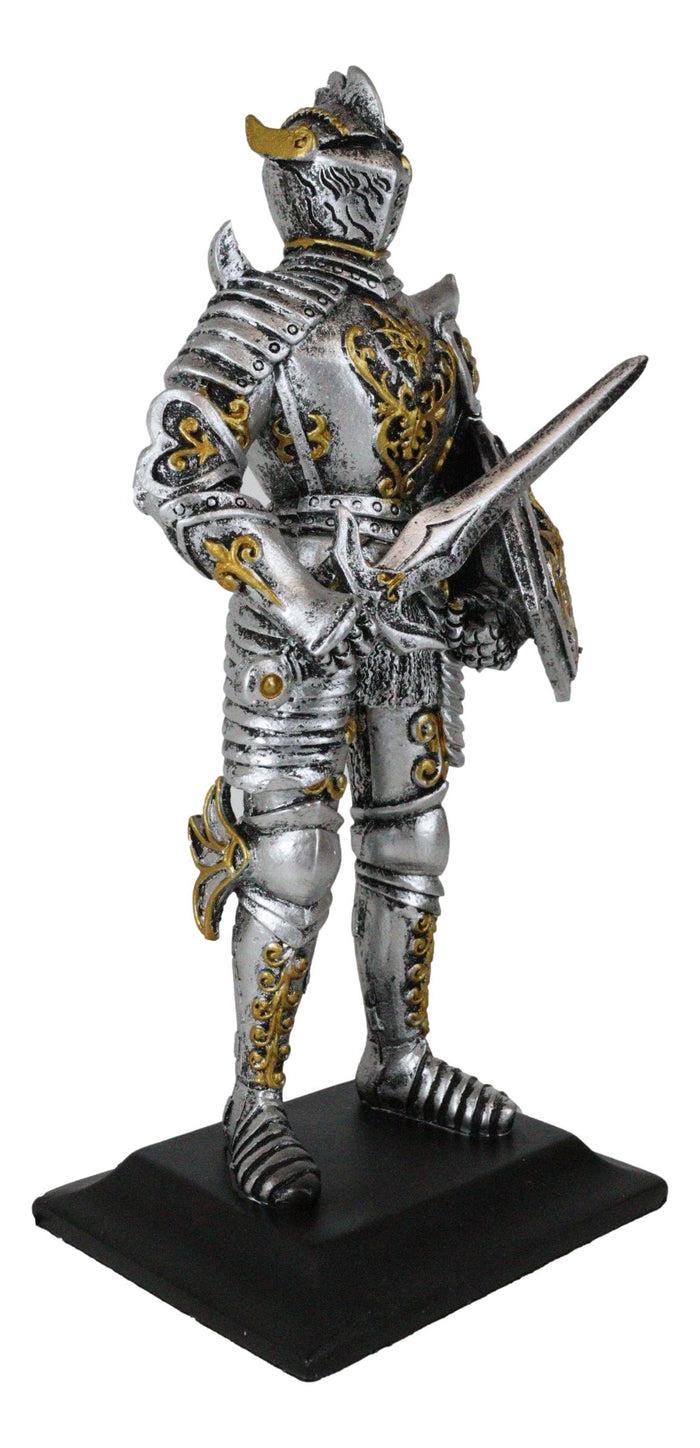 Royal Dragon Order Medieval Swordsman Knight Figurine Suit Of Armor Coat Of Arms