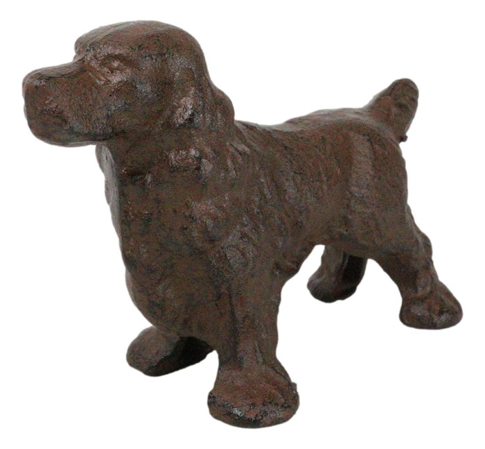 Rustic Cast Iron Metal Whimsical Cocker Spaniel Puppy Dog Standing Figurine Rustic Cast Iron Metal Whimsical Cocker Spaniel Puppy Dog Standing Figurine