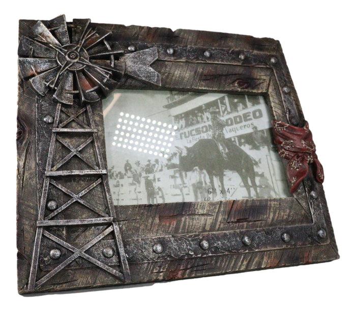 Rustic Western Agricultural Windmill Outpost Tower Picture Frame 4"X6" Photo