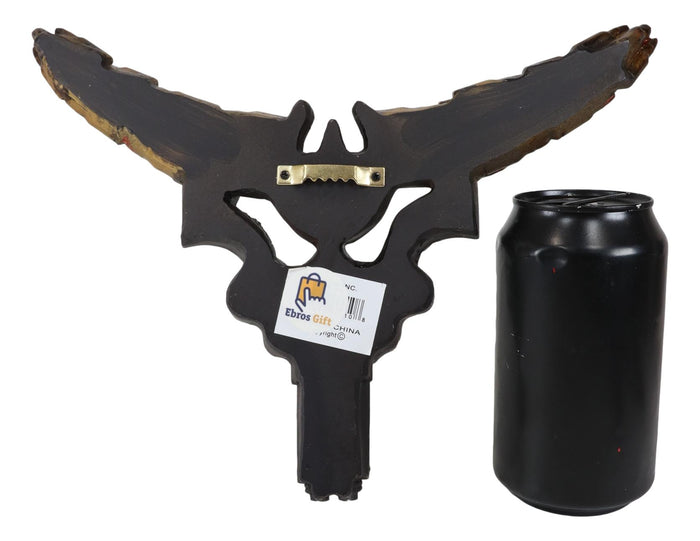 Rustic Western Bison Bull Cow Skull W/ Horseshoe Star Bullet Casings Wall Decor