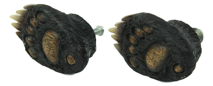 Rustic Western Black Bear Paw Drawer Cabinet Furniture Knobs Hardware Pack Of 6