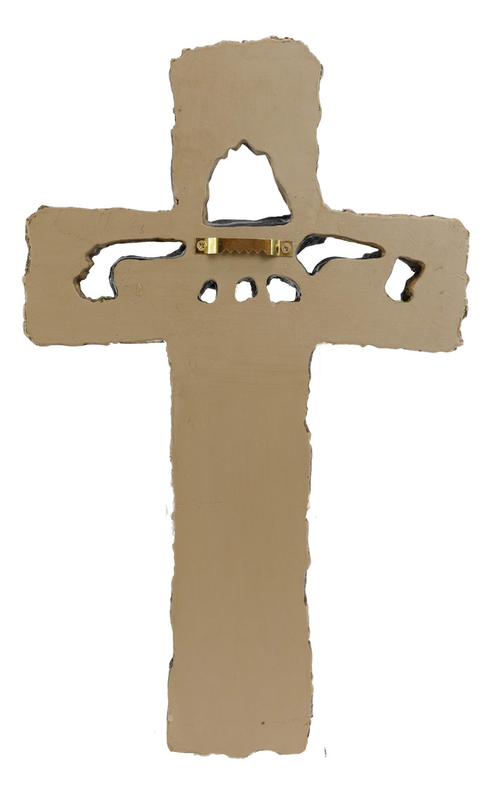 Rustic Western Black Bears Momma And Cubs On Bear Trail Wall Cross Decor Plaque