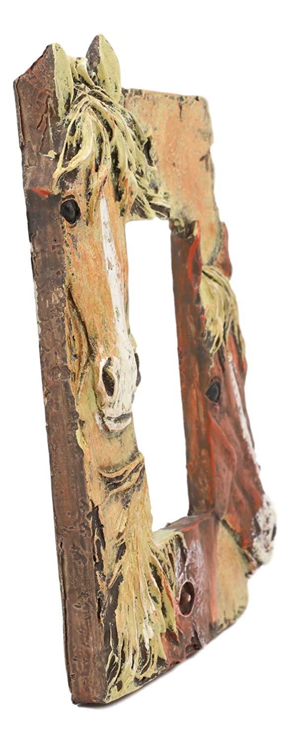 Rustic Western Chestnut Palomino Horses Single Gang Rocker Switch Cover Set Of 2