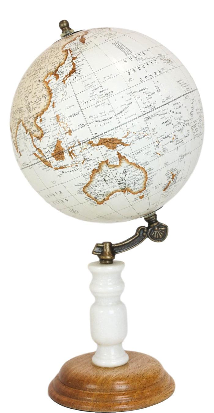 Rustic Western Farmhouse World Atlas Map Globe Desktop Standing Decor Accent