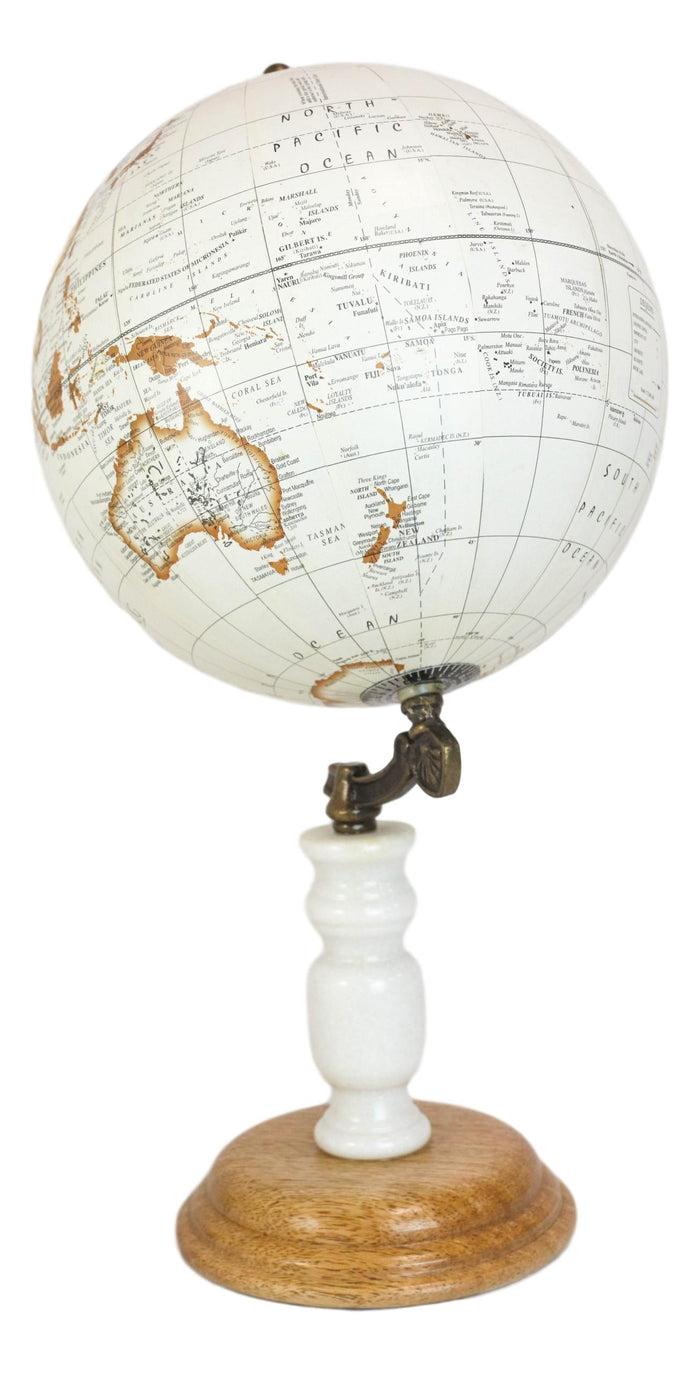 Rustic Western Farmhouse World Atlas Map Globe Desktop Standing Decor Accent