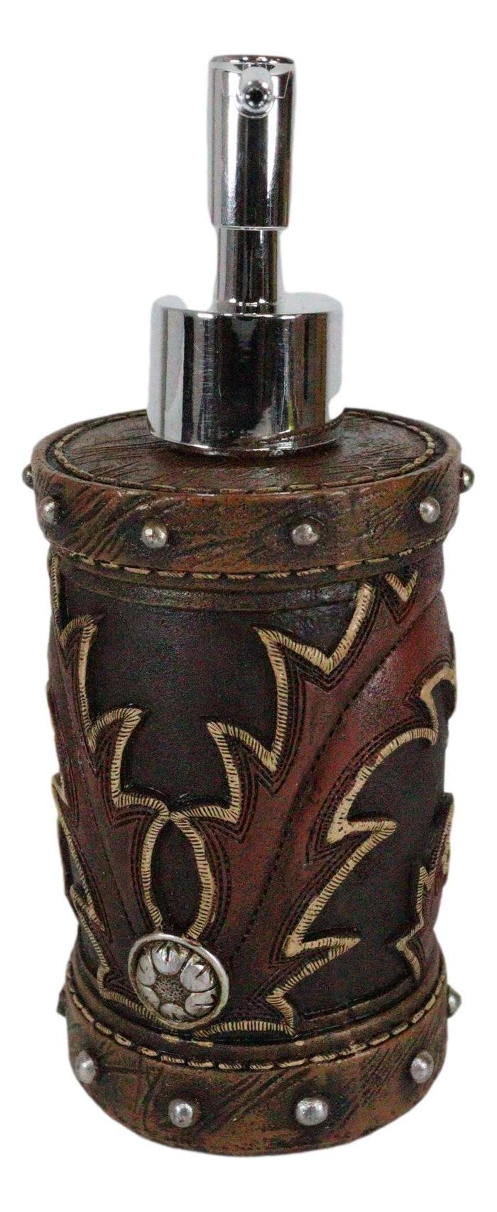 Rustic Western Lone Star Cowboy Country Bootcut Liquid Soap Pump Dispenser Decor