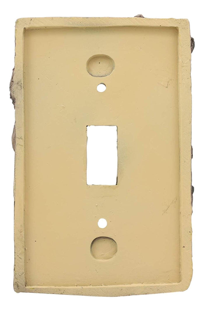 Rustic Western Mountain Bear And Cubs Single Toggle Switch Plate Cover Set Of 2