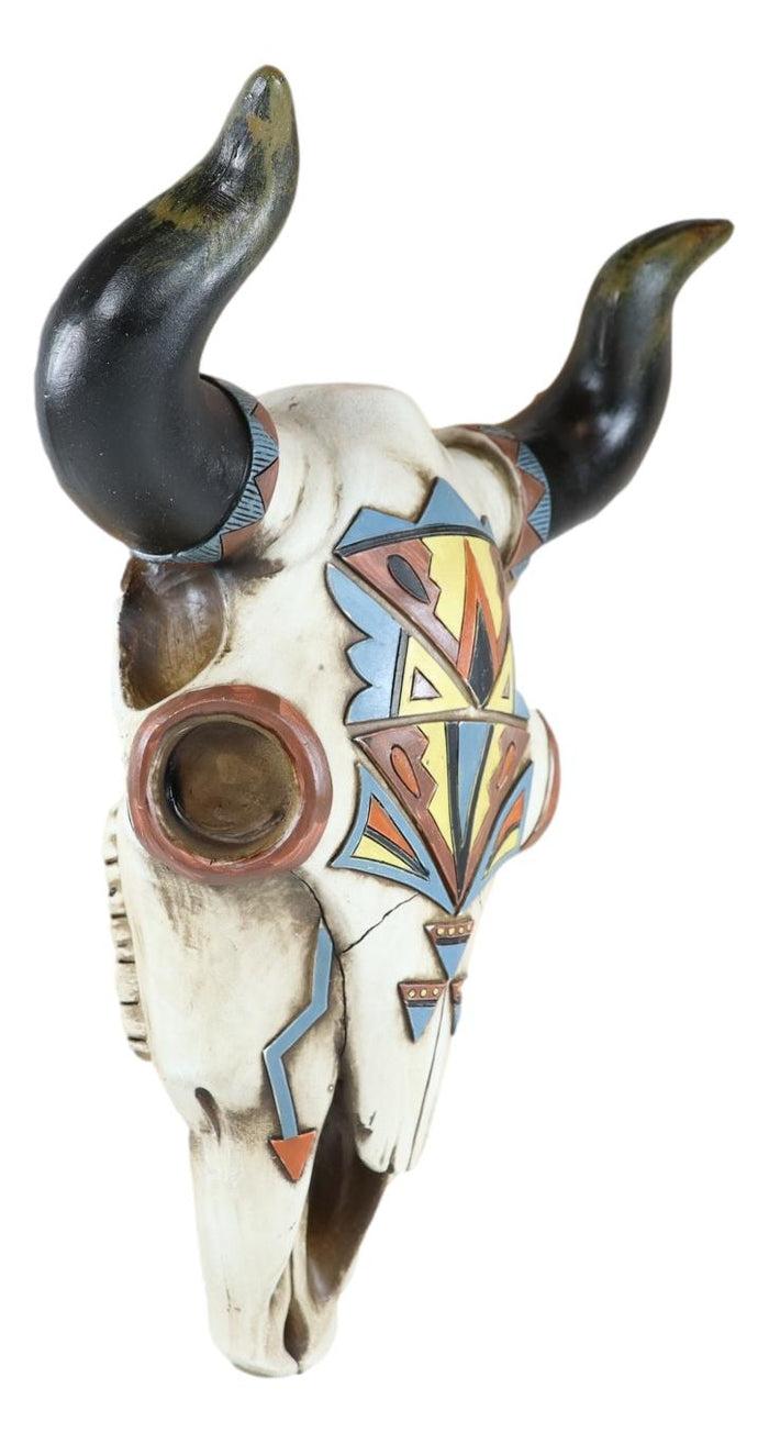 Rustic Western Southwest Vector Arrows Tiki Art Bison Bull Cow Skull Wall Decor