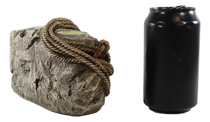 Rustic Western Stony Cowboy Hat Boot Rope Horseshoe Cross Votive Candles Holder