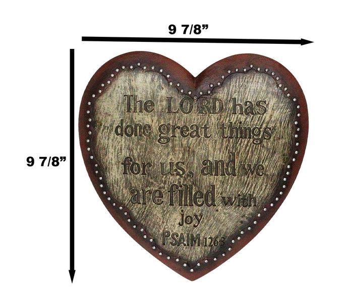 Rustic Western The Lord Has Done Great Things For Us Psalm 126 Heart Wall Decor