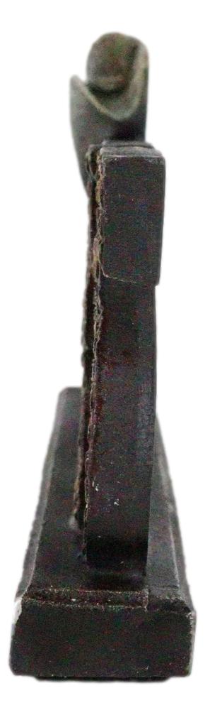 Rustic Western Tooled Leather Texas Word Cowboy Hat Desktop Plaque Figurine