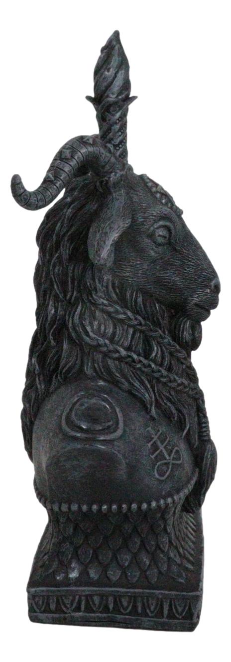 Sabbatic Goat Baphomet Bust Figurine 8"Tall Idol Worship Goat Of Mendes