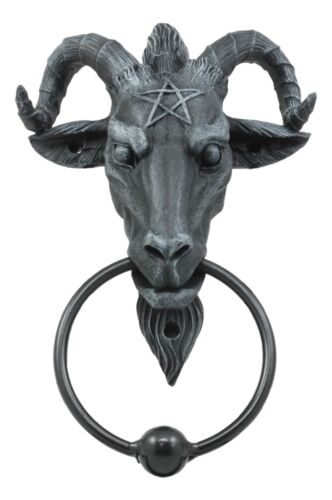 Sabbatic Goat Baphomet With Pentagram Head Door Knocker 9.5"Tall