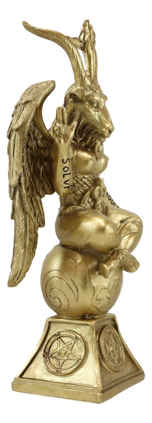 Sabbatic Goat Idol Baphomet Resin Statue The Horned God Goat Of Mendes 6.5"H