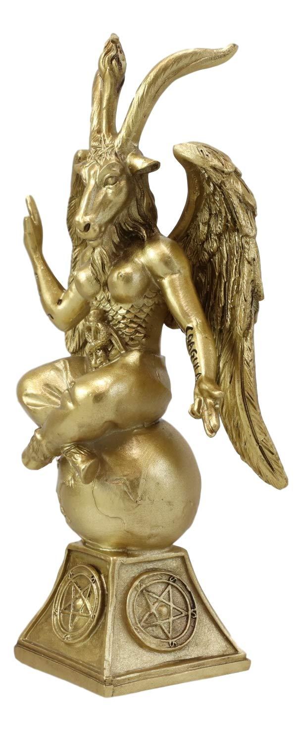 Sabbatic Goat Idol Baphomet Resin Statue The Horned God Goat Of Mendes 6.5"H